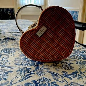 Kate Spade-Love Shack Wicker Heart Crossbody Bag